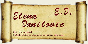 Elena Danilović vizit kartica